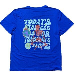 Graphic T Shirt Blue Today’s Struggle Tomorrow’s Hope Skeleton Tee L